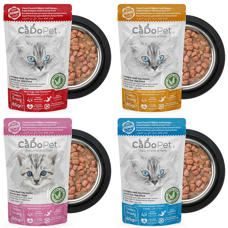 CaDoPet Cat Canned Food Grain Free 85g Pouch Cat Wet Food Super Premium